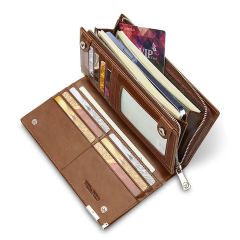 Cash Bag Cowhide Wallet Large Capacity - Zambeel