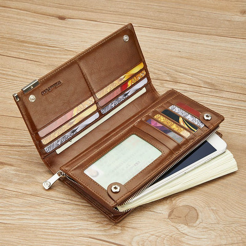 Cash Bag Cowhide Wallet Large Capacity - Zambeel