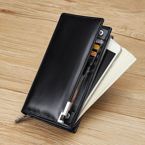 Cash Bag Cowhide Wallet Large Capacity - Zambeel