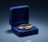 Chain Accent Hinged Bangle - Zambeel