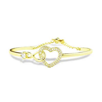 Chain Hollowed Heart Shape Bracelet Elegant High - Grade Design Female - Zambeel