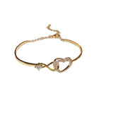 Chain Hollowed Heart Shape Bracelet Elegant High - Grade Design Female - Zambeel