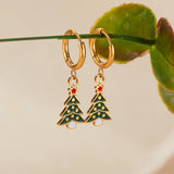 Christmas Element Earrings Female Fashion Stainless Steel - Zambeel