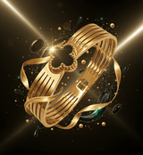 Clover Charm Hinged Bangle - Zambeel