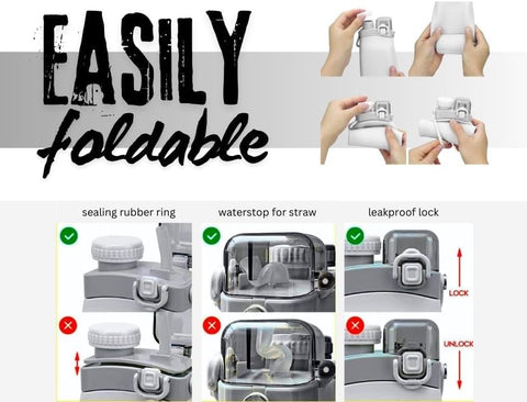 Collapsible Silicone Water Bottle - Zambeel