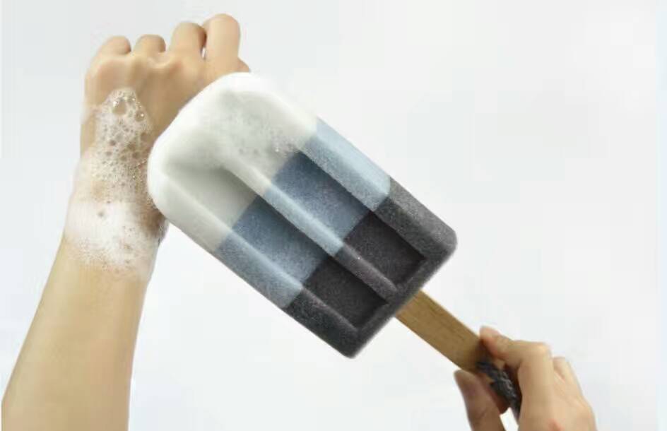 Color Random 1Pc Soft Shower Sponge Cute New Design Ice Cream Shaped Stick Bathroom Bathing Washing Sponges P5 China - Zambeel