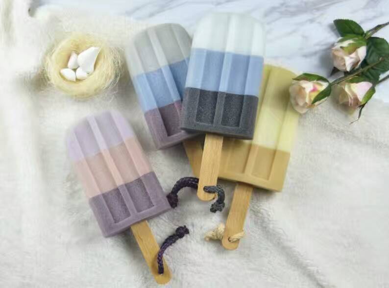 Color Random 1Pc Soft Shower Sponge Cute New Design Ice Cream Shaped Stick Bathroom Bathing Washing Sponges P5 China - Zambeel