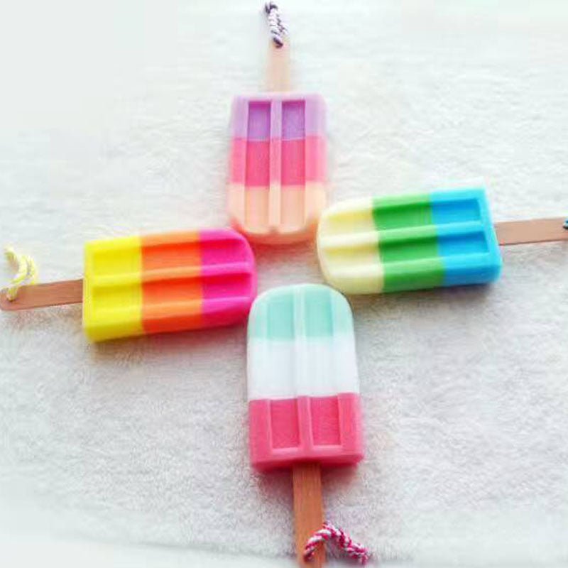 Color Random 1Pc Soft Shower Sponge Cute New Design Ice Cream Shaped Stick Bathroom Bathing Washing Sponges P5 China - Zambeel