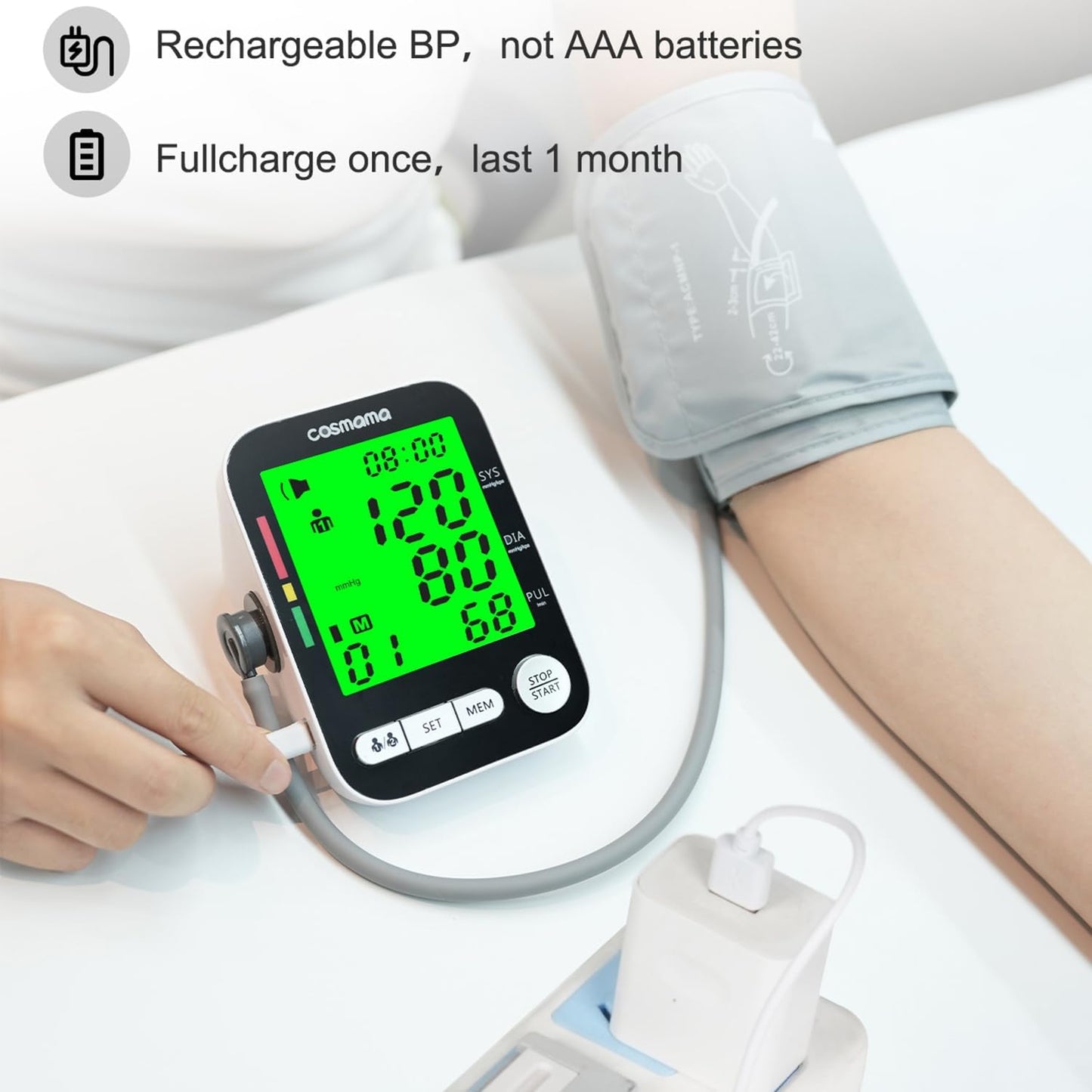Compact Electronic Blood Pressure Monitor - Zambeel