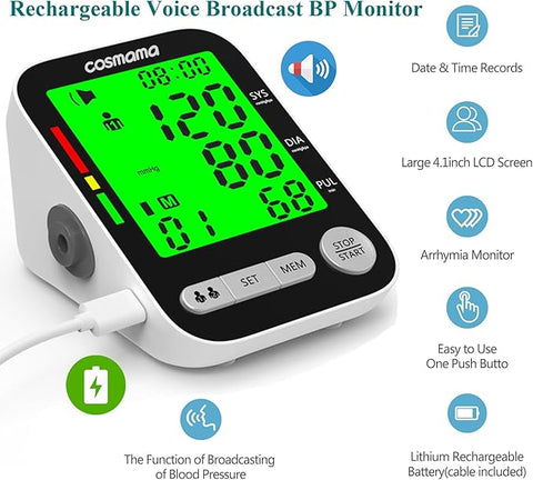 Compact Electronic Blood Pressure Monitor - Zambeel