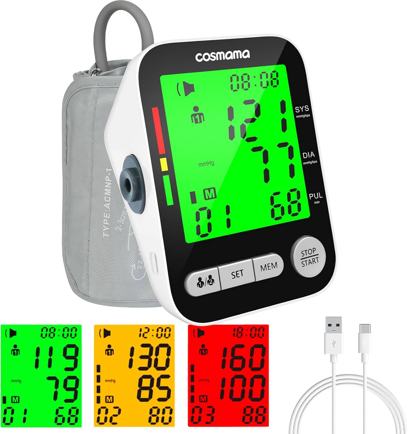 Compact Electronic Blood Pressure Monitor - Zambeel