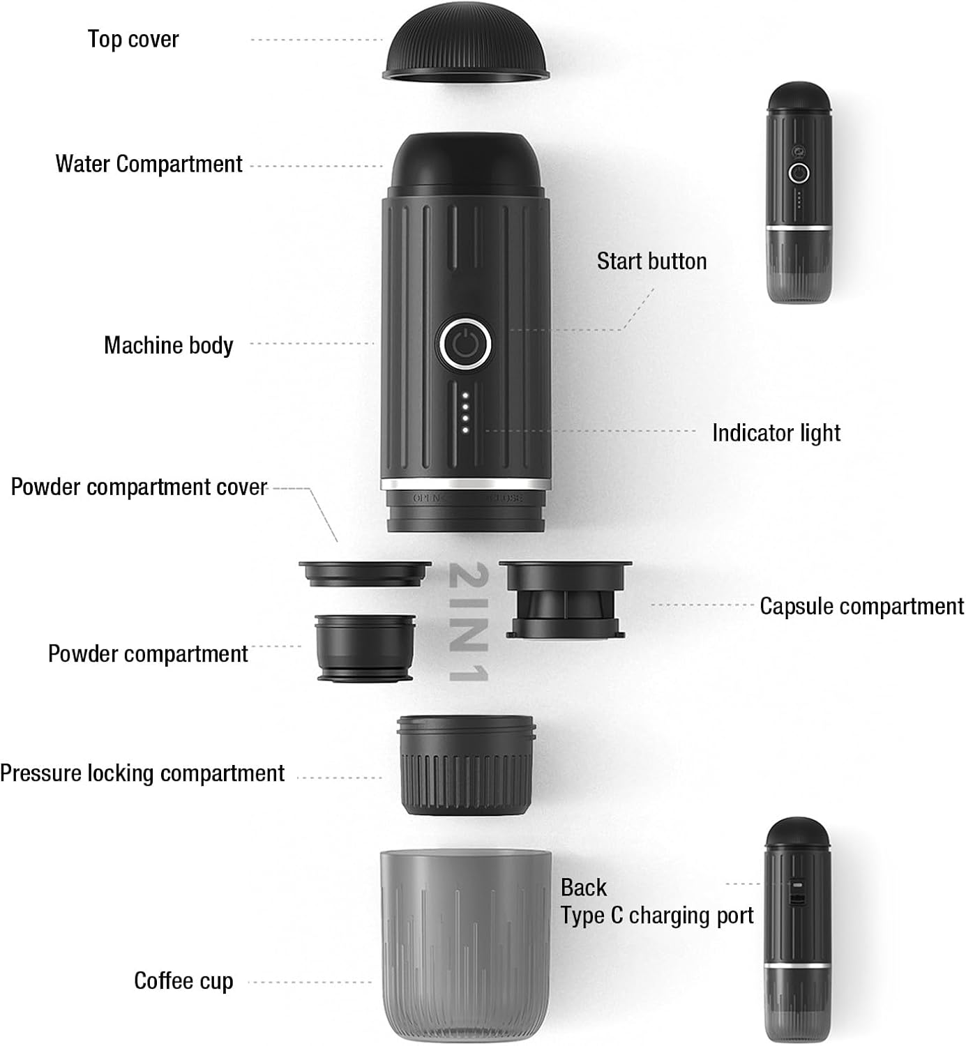 Compact Espresso Coffee Maker © - Zambeel