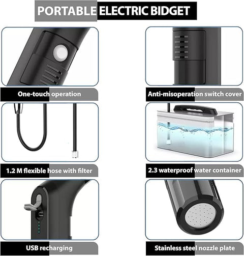 Compact Rechargeable Bidet Sprayer for Travel - Zambeel