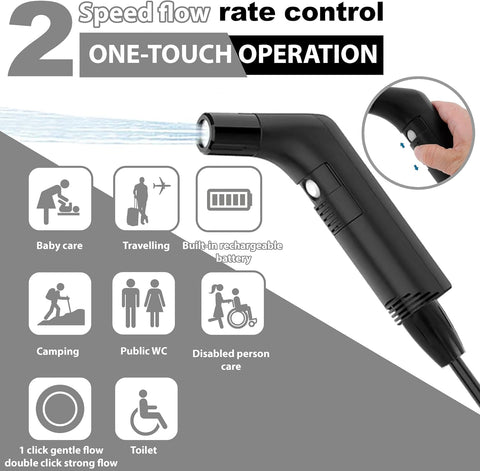 Compact Rechargeable Bidet Sprayer for Travel - Zambeel
