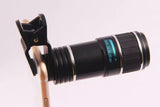 Compatible with Apple , Apple Samsung Mobile Zoom Lens Clip Universal 70 Degree 12 Times Wide Angle High Definition Green Film Optical Glass Lens - Zambeel