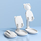 Compatible with Apple, Bunny Bear Style Phone Holder Tablet Stand For Iphone Ipad Tablet Adjustable Desk Phone Stand Desktop Holder For Xiaomi Tablet - Zambeel