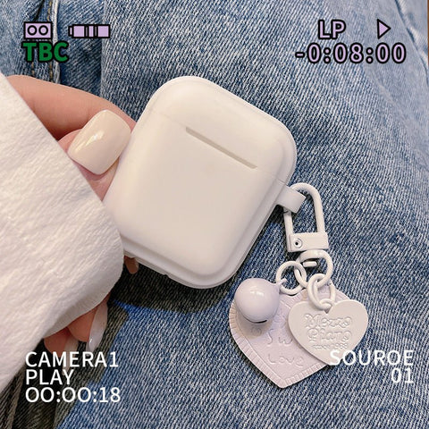 Compatible with Apple, Compatible with Apple , Gentle Milky White Pendant Airpods Protective Cover - Zambeel