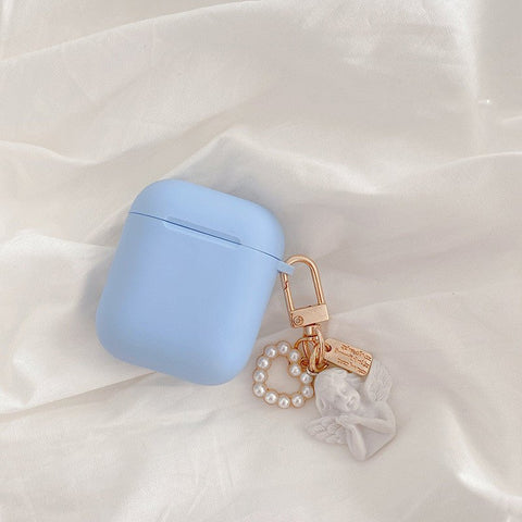 Compatible with Apple, Compatible with Apple , Little Angel Earphone Cover Suitable For Airpods Protective Cover Personality Creative Female Tide Soft Shell Silicone - Zambeel