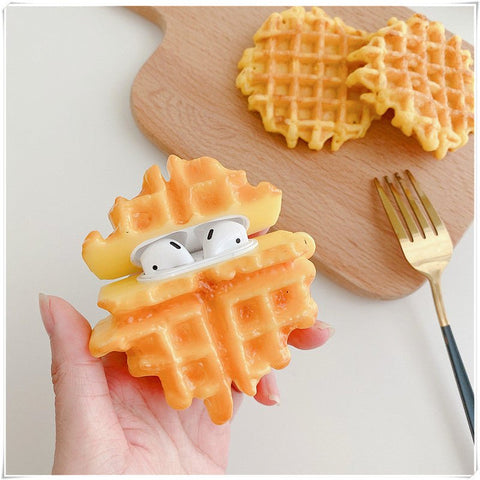 Compatible with Apple , Creative Waffle Headphone Case Protective Case - Zambeel