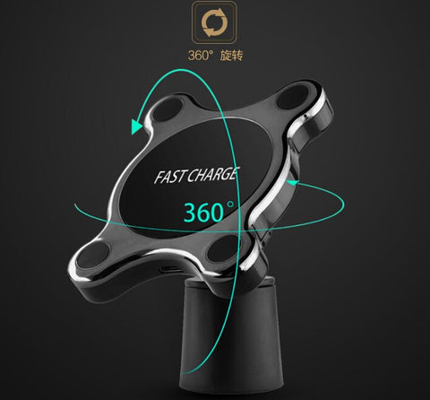 Compatible With Apple, QI Magnetic Car Mount Wireless Charger - Zambeel