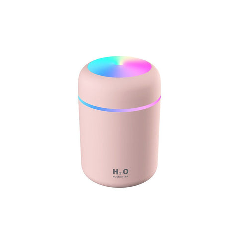 Cool Mist Humidifier, 300ml Mini Portable Humidifier With Multicolor LED Night Light, 2 Mist Mode And Auto Shut - Off, Personal Desktop Aroma Diffuser For Home Office - Zambeel