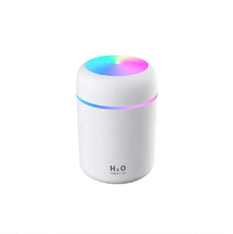 Cool Mist Humidifier, 300ml Mini Portable Humidifier With Multicolor LED Night Light, 2 Mist Mode And Auto Shut - Off, Personal Desktop Aroma Diffuser For Home Office - Zambeel
