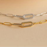 Copper Inlaid Zircon Infinite Symbol Bracelet For Women - Zambeel