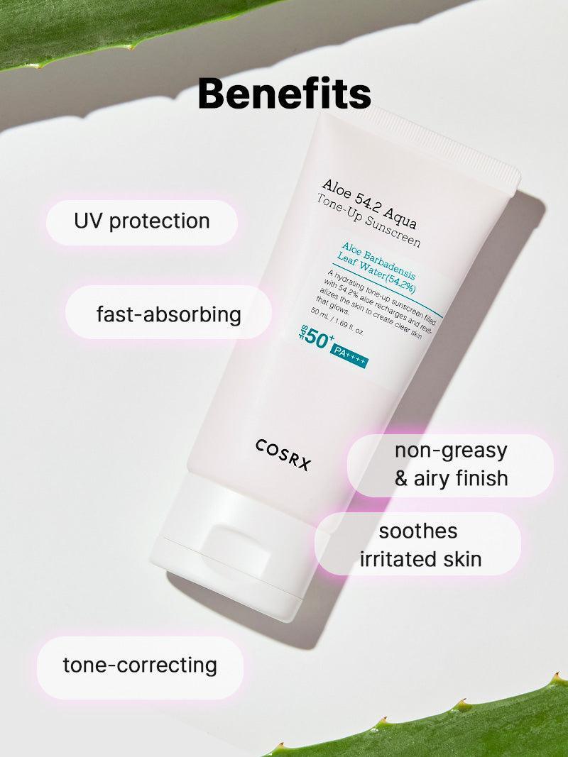 COSRX - Aloe 54.2 Aqua Tone - Up Sunscreen (Original) - Zambeel