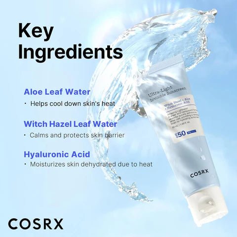 COSRX - Ultra - Light Invisible Sunscreen SPF 50 PA++++ (Original) - Zambeel