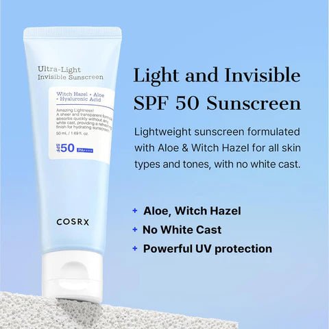 COSRX - Ultra - Light Invisible Sunscreen SPF 50 PA++++ (Original) - Zambeel