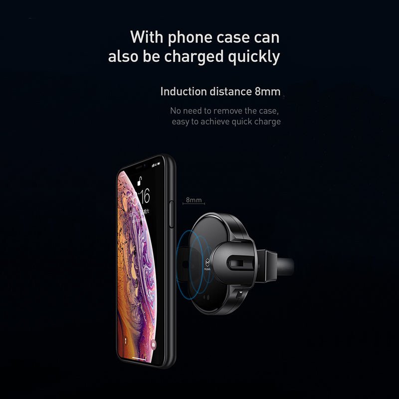 Cross Border Car Wireless Charging Mobile Phone Bracket Fast Charging Infrared Sensor Bracket Base Can Be Customized - Zambeel