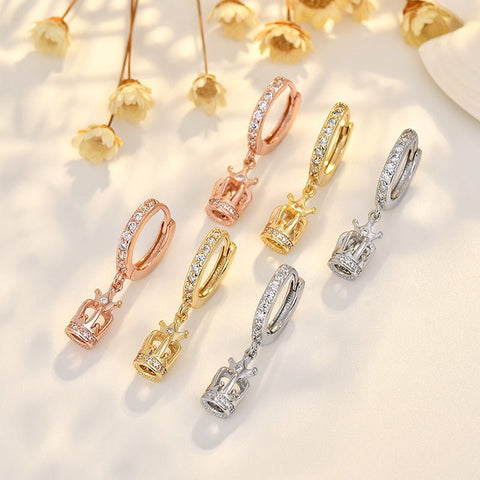 Crown Earrings Women's Simple Special - interest Design - Zambeel