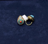 Crystal Embellished Teardrop Statement Ring - Zambeel