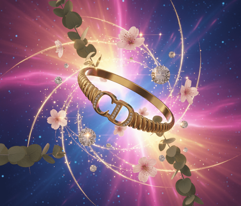 Crystal Initial Hinged Bangle - Zambeel