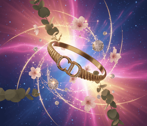 Crystal Initial Hinged Bangle - Zambeel
