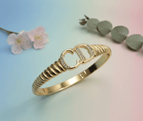 Crystal Initial Hinged Bangle - Zambeel