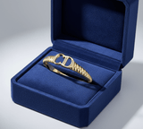 Crystal Initial Hinged Bangle - Zambeel