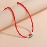 Cute Watermelon Trendy Women's Short Necklace - Zambeel