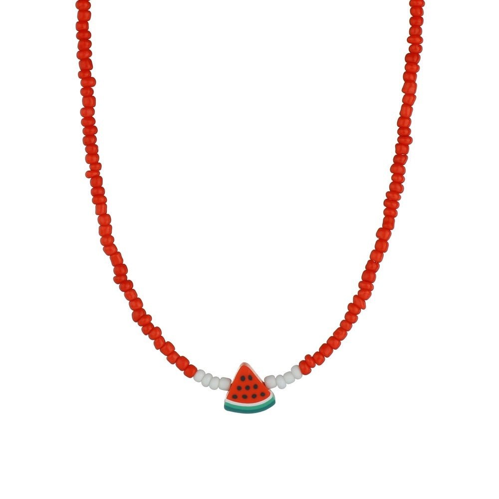 Cute Watermelon Trendy Women's Short Necklace - Zambeel