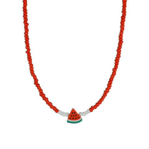 Cute Watermelon Trendy Women's Short Necklace - Zambeel