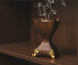 Decorative Incense Burner with Gold Accents - Zambeel