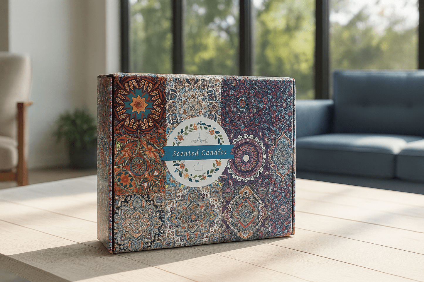 Decorative Scented Tin Candle Gift Set - Zambeel