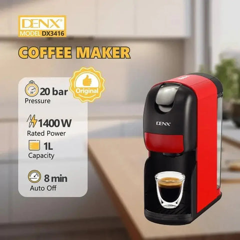 Denx - 3 - in - 1 Capsule Coffee Maker - Zambeel