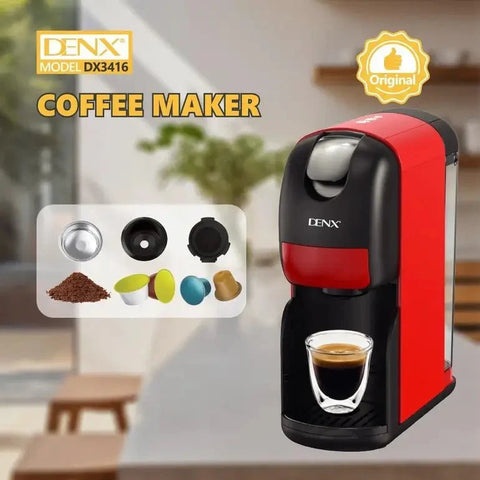 Denx - 3 - in - 1 Capsule Coffee Maker - Zambeel
