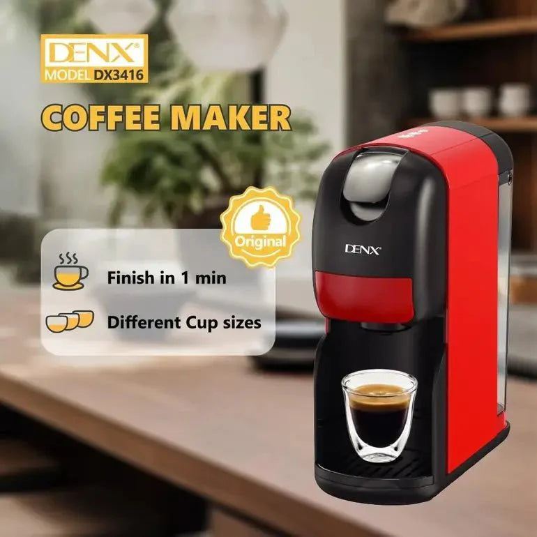 Denx - 3 - in - 1 Capsule Coffee Maker - Zambeel