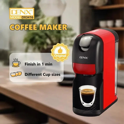 Denx - 3 - in - 1 Capsule Coffee Maker - Zambeel