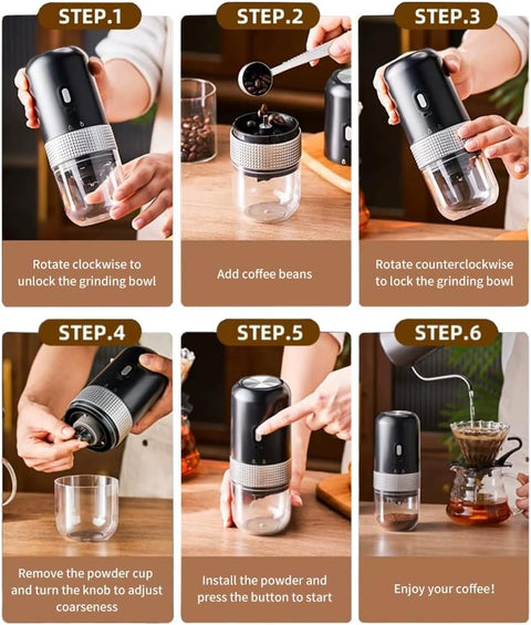 Denx - Portable Electric Coffee Grinder - Zambeel