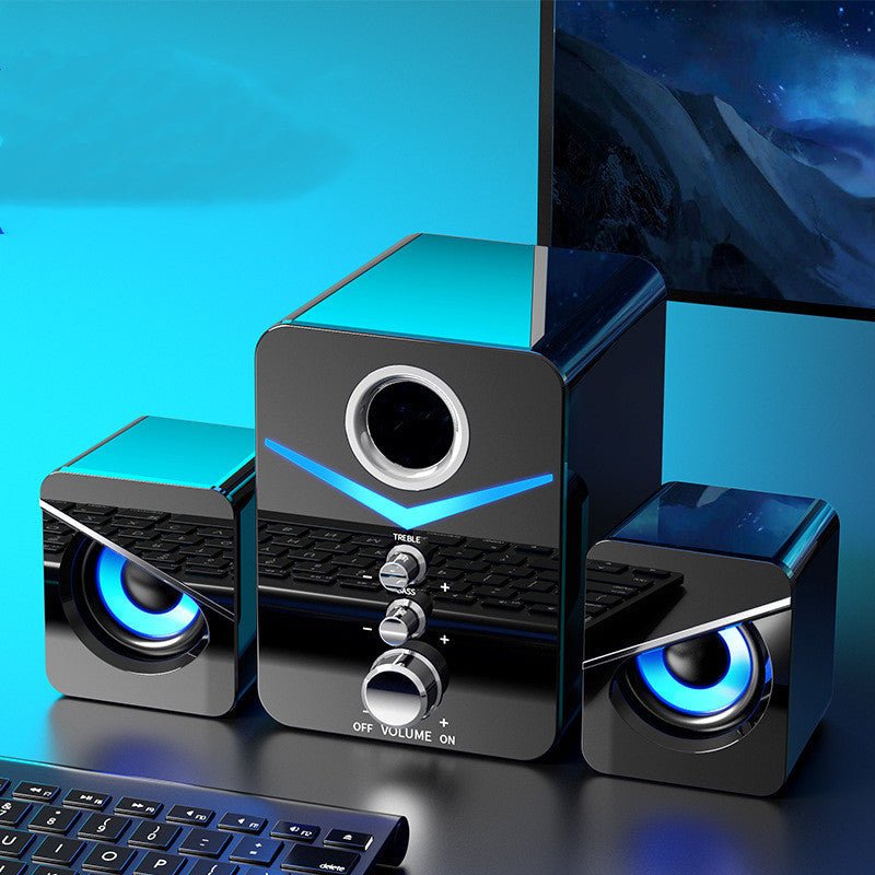 Desktop Computer Sound Bar Speakers with Compact Maneuverable Size Bluetooth Speaker - Zambeel