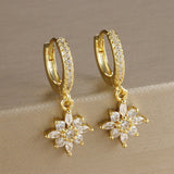 Diamond SUNFLOWER Earrings Fashion Exquisite Women - Zambeel