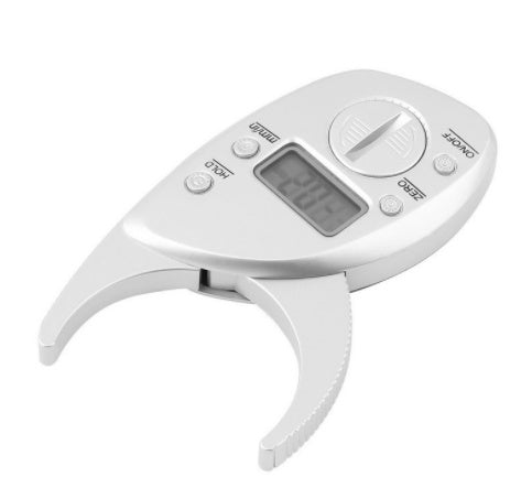 Digital Body Fat Caliper Skinfold Caliper LCD Display Analyzer Tape Measure Pack Slimming Scales Loss Weight Anti - slip Handle - Zambeel